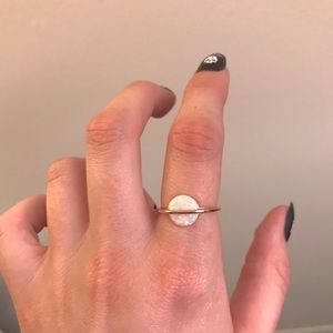 Pura Vida Faux Opal Saturn Ring size 7